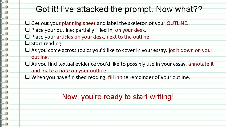 Got it! I’ve attacked the prompt. Now what? ? q Get out your planning