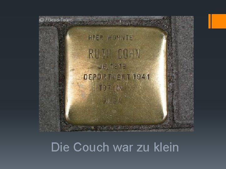 Die Couch war zu klein 