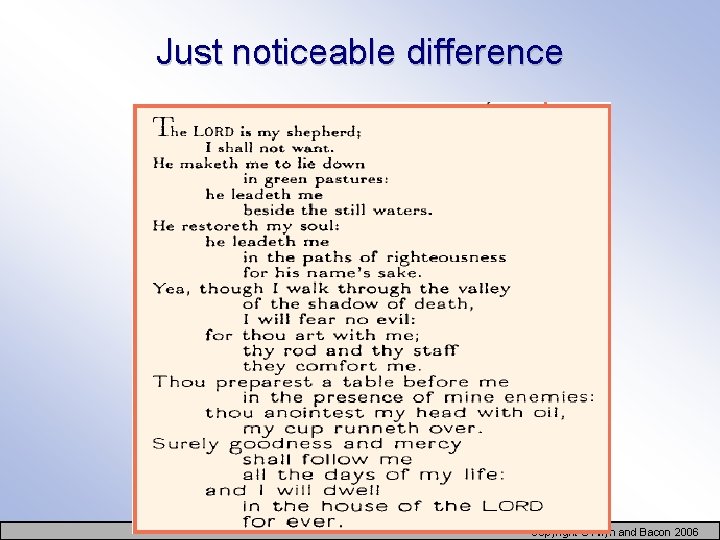 Just noticeable difference Copyright © Allyn and Bacon 2006 