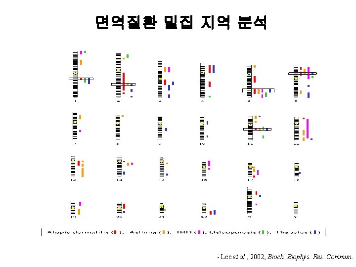 면역질환 밀집 지역 분석 - Lee et al. , 2002, Bioch. Biophys. Res. Commun.