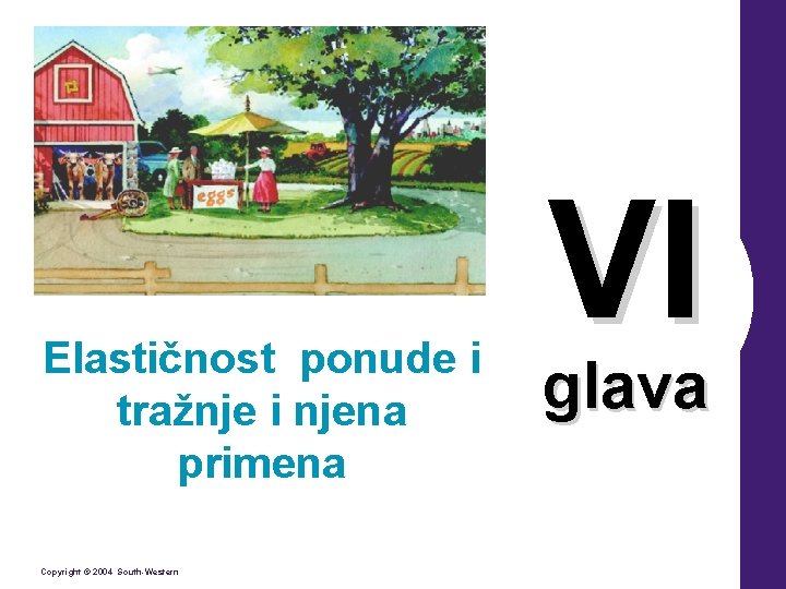 Elastičnost ponude i tražnje i njena primena Copyright © 2004 South-Western VI glava 