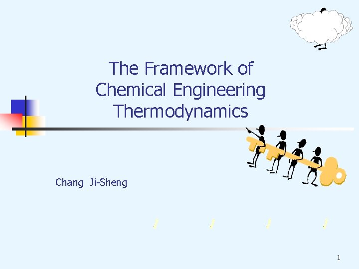 The Framework of Chemical Engineering Thermodynamics Chang Ji-Sheng 1 