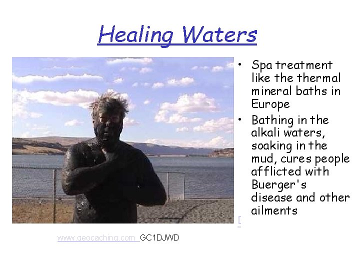 Healing Waters • Spa treatment like thermal mineral baths in Europe • Bathing in