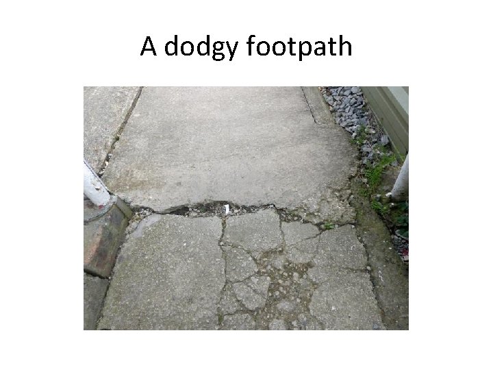 A dodgy footpath 