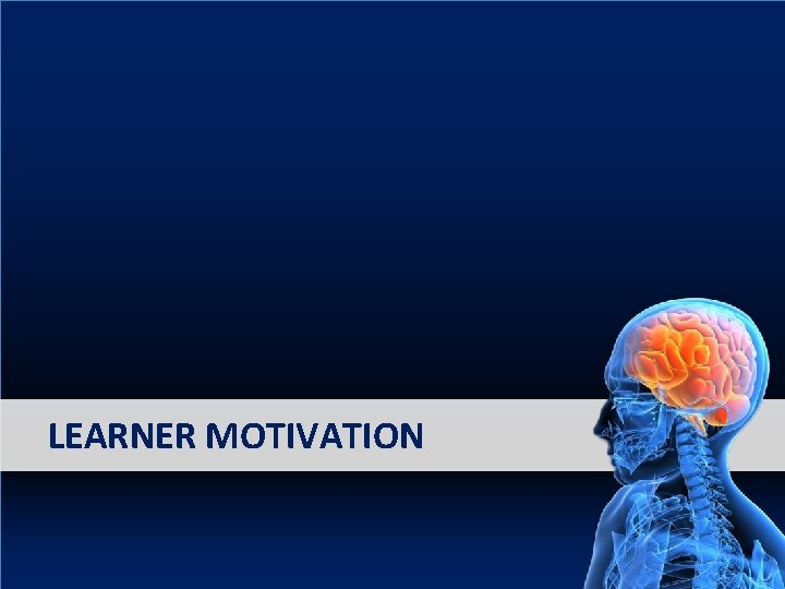 LEARNER MOTIVATION LEARNER MOTIVATION