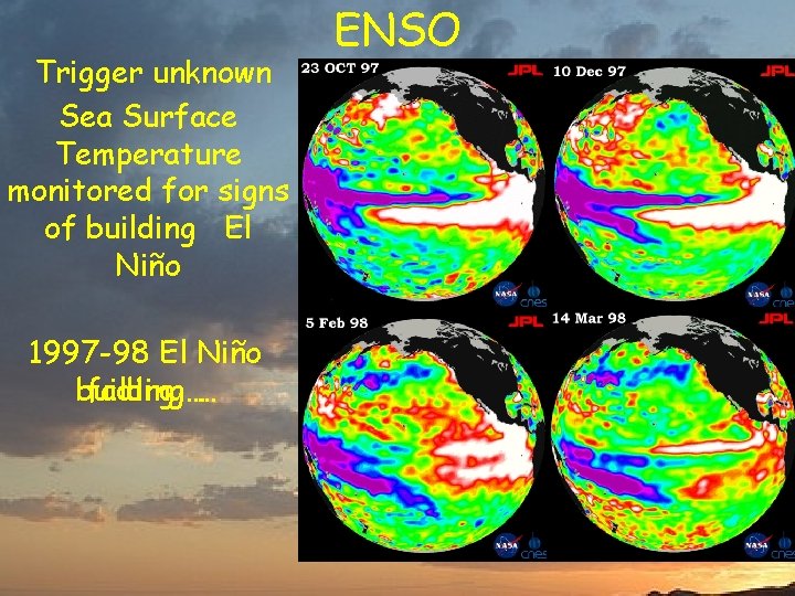 Trigger unknown Sea Surface Temperature monitored for signs of building El Niño 1997 -98