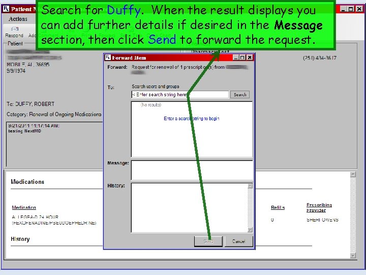 Search for Duffy. When the result displays you can add further details if desired