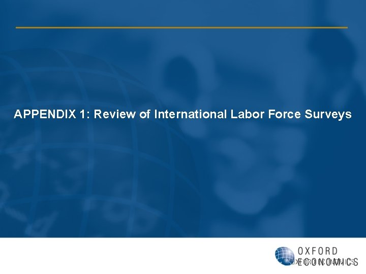 APPENDIX 1: Review of International Labor Force Surveys 