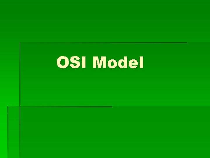 OSI Model 
