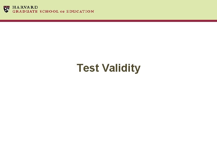 Test Validity 