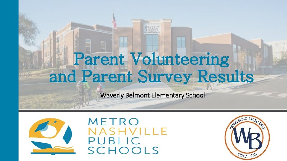 Parent Volunteering and Parent Survey Results Waverly Belmont Elementary School 