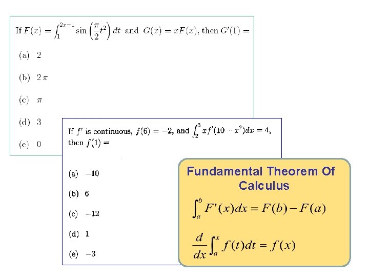 Fundamental Theorem Of Calculus 