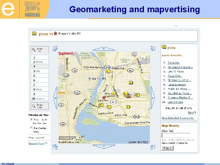 Geomarketing and mapvertising GL-e. Nestlé 