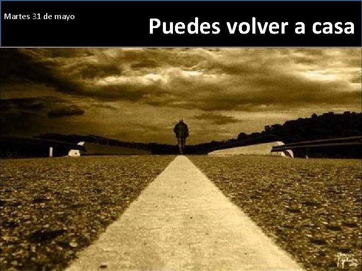 Martes 31 de mayo Puedes volver a casa 