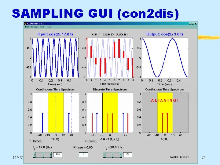 SAMPLING GUI (con 2 dis) 11/4/2020 © 2003, JH Mc. Clellan & RW Schafer