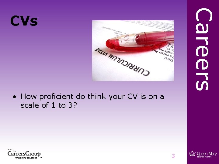 Careers CVs • How proficient do think your CV is on a scale of