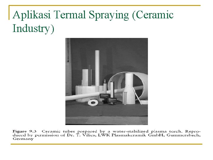 Aplikasi Termal Spraying (Ceramic Industry) 