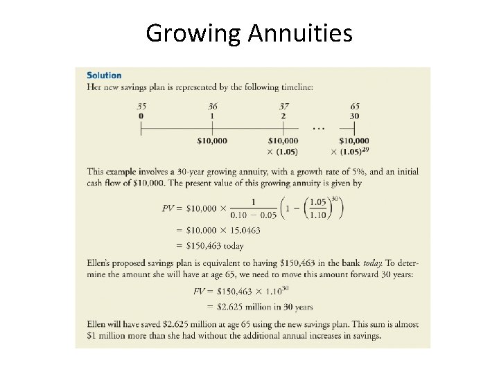 Growing Annuities 