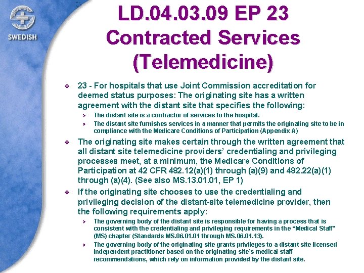 LD. 04. 03. 09 EP 23 Contracted Services (Telemedicine) v 23 - For hospitals