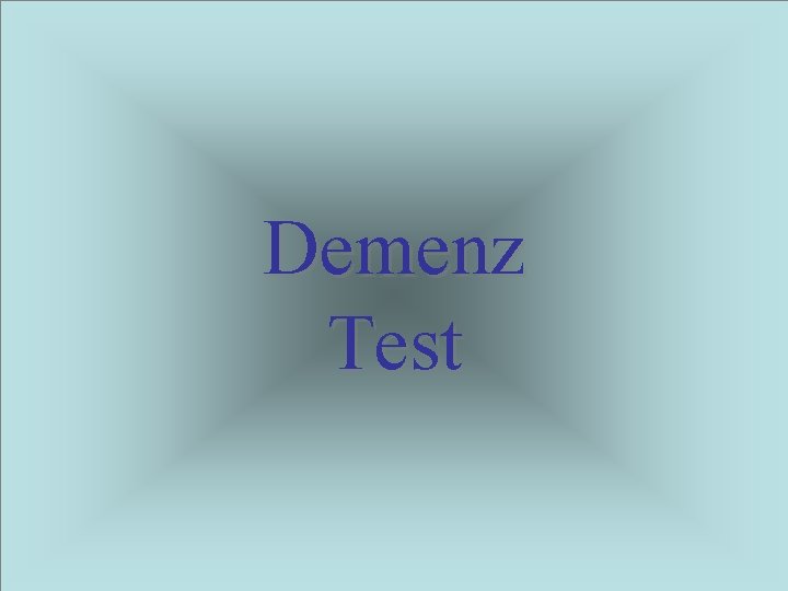 Demenz Test 