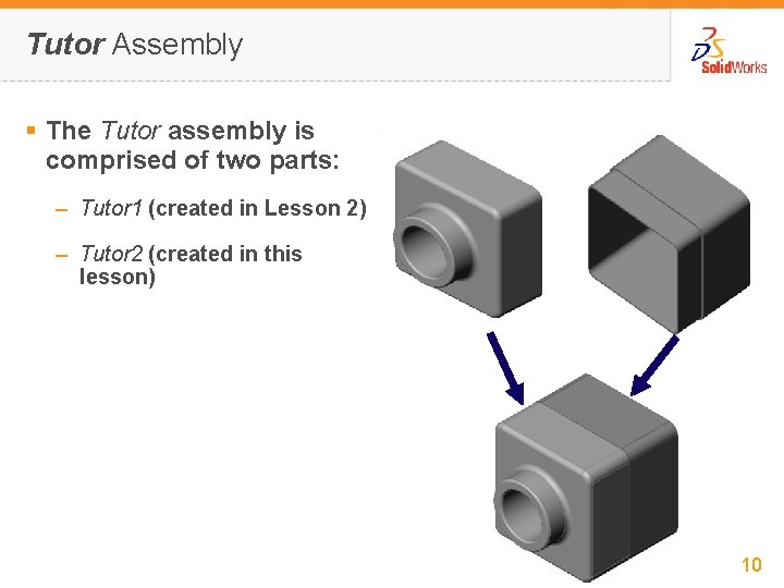 Tutor Assembly § The Tutor assembly is comprised of two parts: – Tutor 1