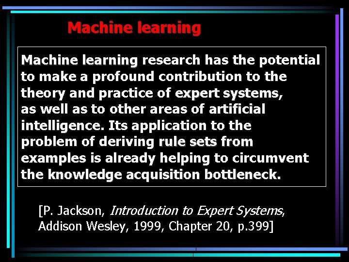 Machine learning research has the potential to make a profound contribution to theory and