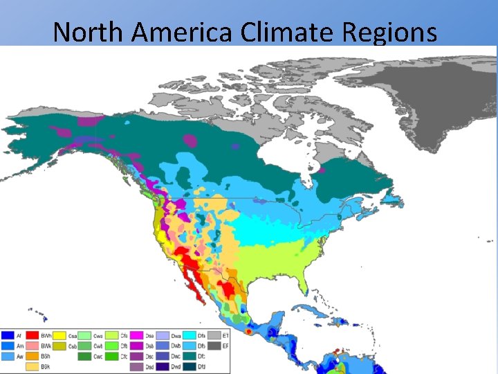 North America Climate Regions 