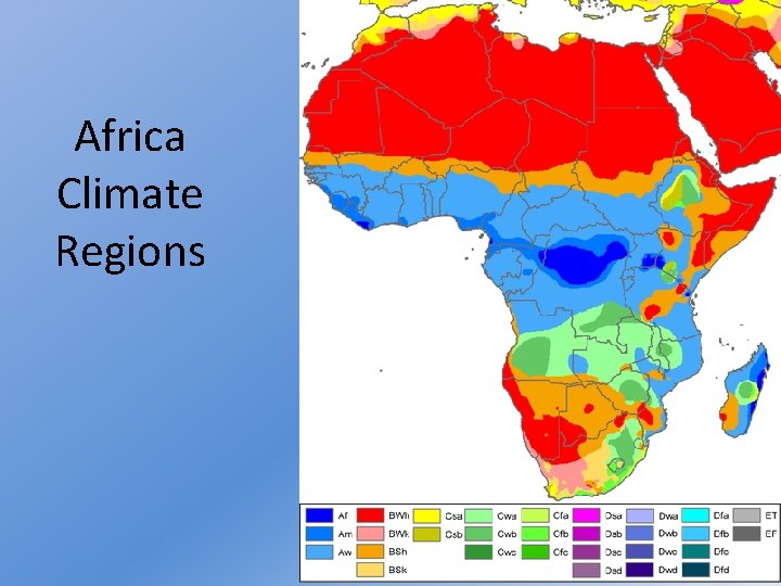 Africa Climate Regions 