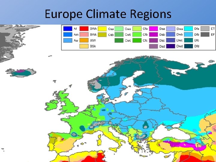 Europe Climate Regions 