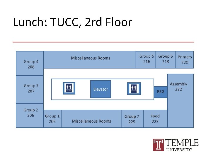 Lunch: TUCC, 2 rd Floor ________________ 