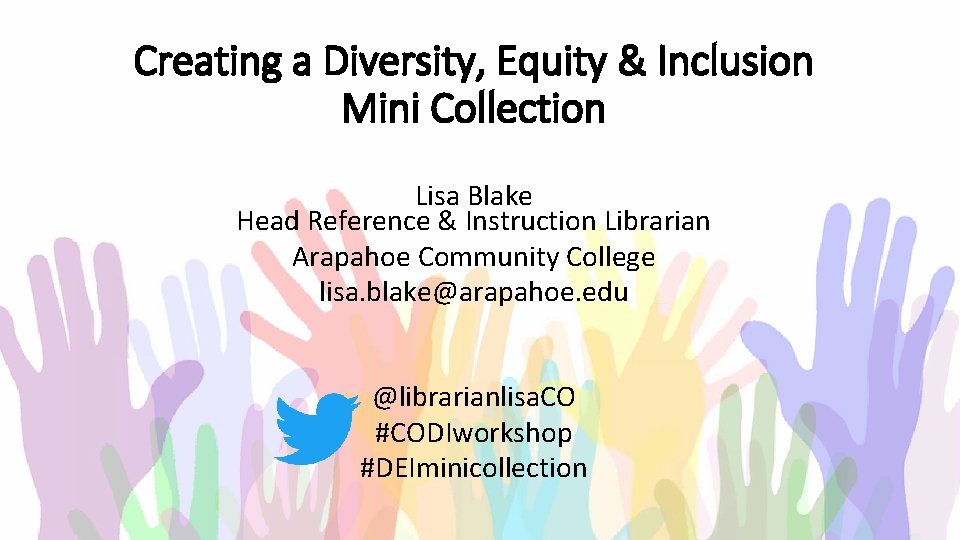 Creating a Diversity, Equity & Inclusion Mini Collection Lisa Blake Head Reference & Instruction