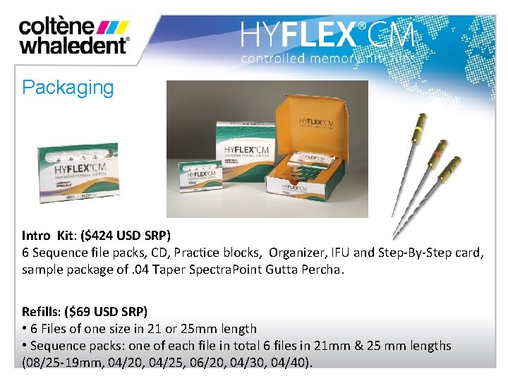 Packaging Intro Kit: ($424 USD SRP) 6 Sequence file packs, CD, Practice blocks, Organizer,