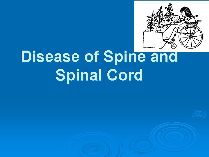 Disease of Spine and Spinal Cord 