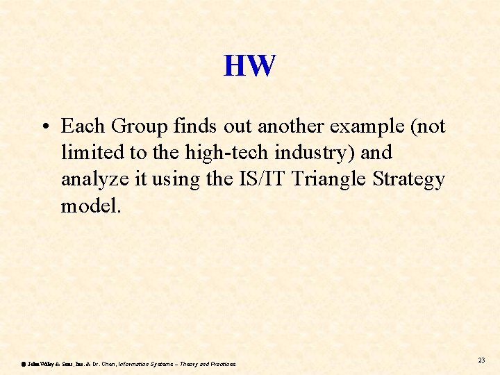 Chapter Intro 1 The Information Systems Strategy Triangle