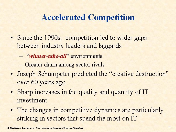 Accelerated Competition • Since the 1990 s, competition led to wider gaps between industry Accelerated Competition • Since the 1990 s, competition led to wider gaps between industry