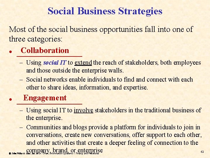 Social Business Strategies Most of the social business opportunities fall into one of three Social Business Strategies Most of the social business opportunities fall into one of three