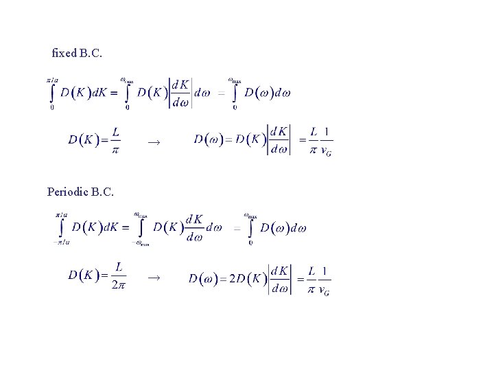 fixed B. C. → Periodic B. C. → 