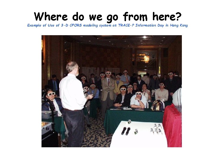 Where do we go from here? Example of Use of 3 -D CFORS modeling