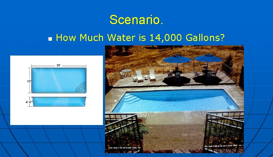 Scenario. n How Much Water is 14, 000 Gallons? 