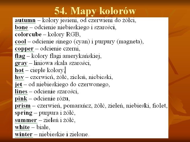 54. Mapy kolorów 54. Mapy kolorów