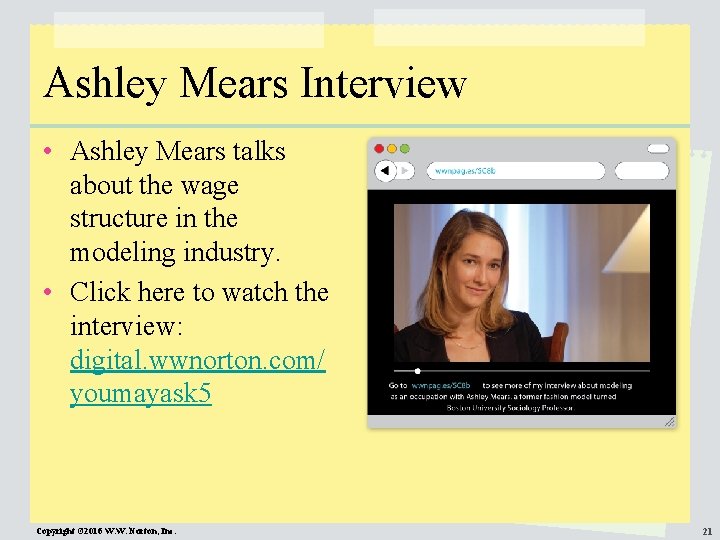 Ashley Mears Interview • Ashley Mears talks about the wage structure in the modeling