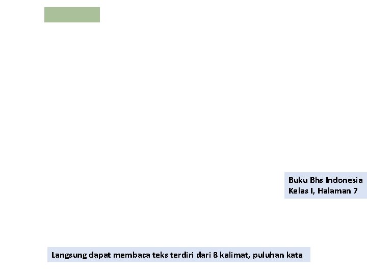 Buku Bhs Indonesia Kelas I, Halaman 7 Langsung dapat membaca teks terdiri dari 8