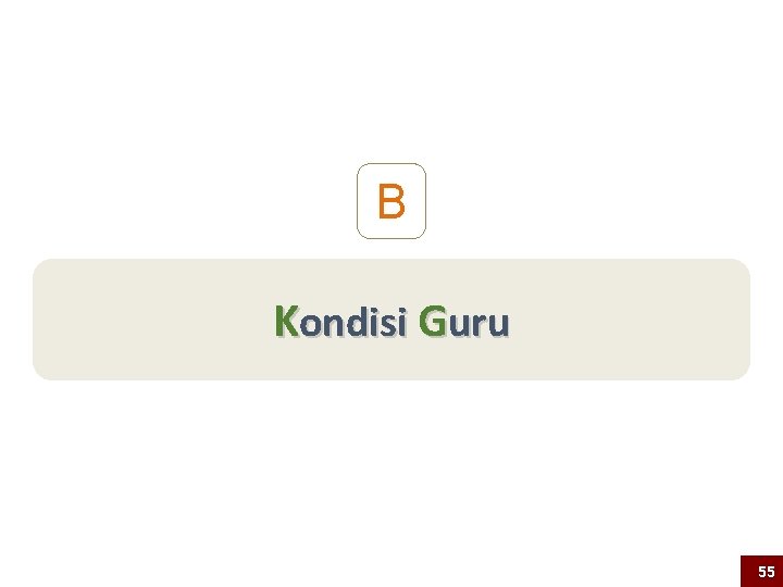 B Kondisi Guru 55 