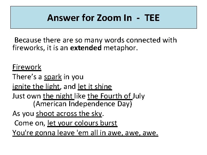 Answer for Zoom In - TEE Because there are so many words connected with Answer for Zoom In - TEE Because there are so many words connected with