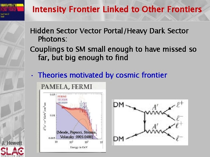 Intensity Frontier Linked to Other Frontiers Hidden Sector Vector Portal/Heavy Dark Sector Photons: Couplings