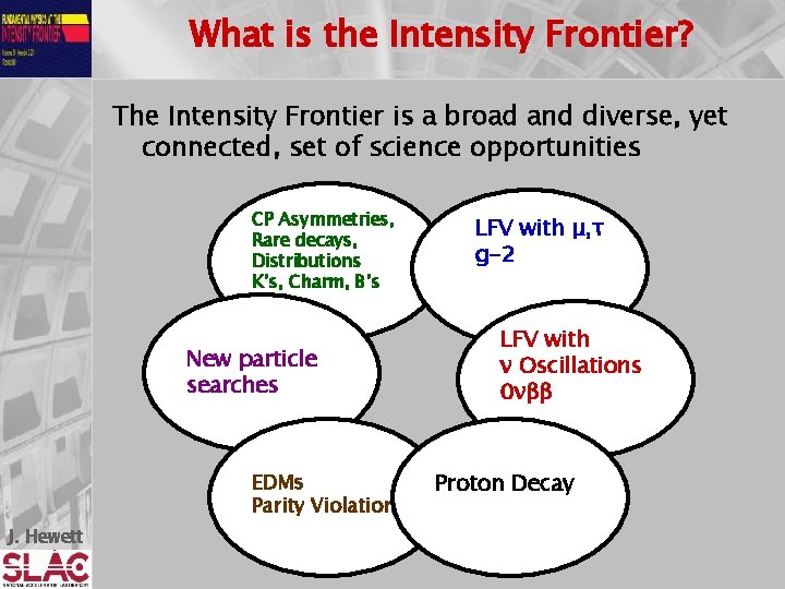What is the Intensity Frontier? The Intensity Frontier is a broad and diverse, yet