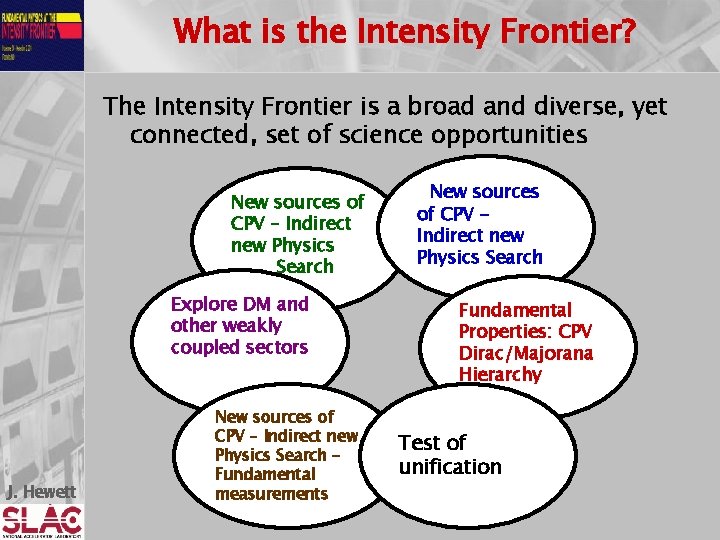 What is the Intensity Frontier? The Intensity Frontier is a broad and diverse, yet