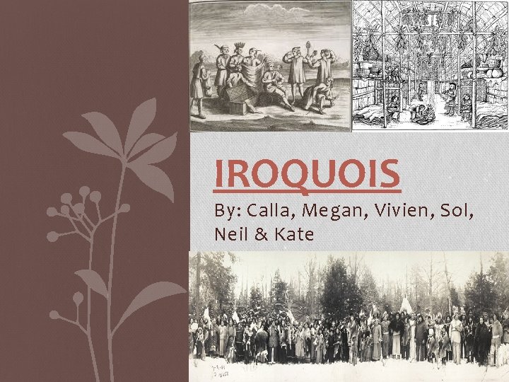 IROQUOIS By: Calla, Megan, Vivien, Sol, Neil & Kate 