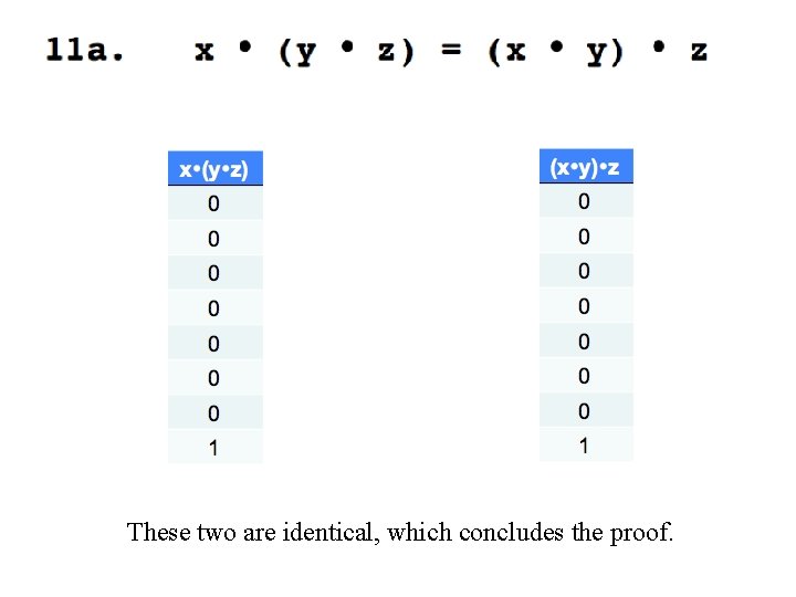 These two are identical, which concludes the proof. 