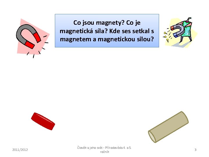 Co jsou magnety? Co je magnetická síla? Kde ses setkal s magnetem a magnetickou Co jsou magnety? Co je magnetická síla? Kde ses setkal s magnetem a magnetickou